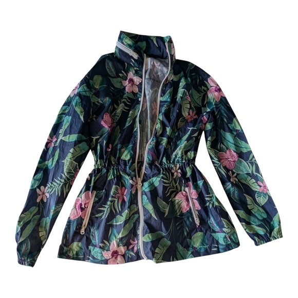 Old Navy Rain Coat/Jacket. Flora. Size XS - Picture 2 of 10